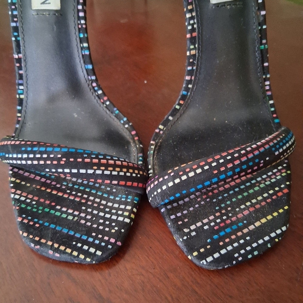 Steve Madden "Fancier" Multi-Color Heeled Sandals - Picture 8 of 9